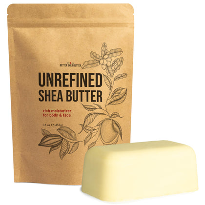 Better Shea Butter 1 lb block front view