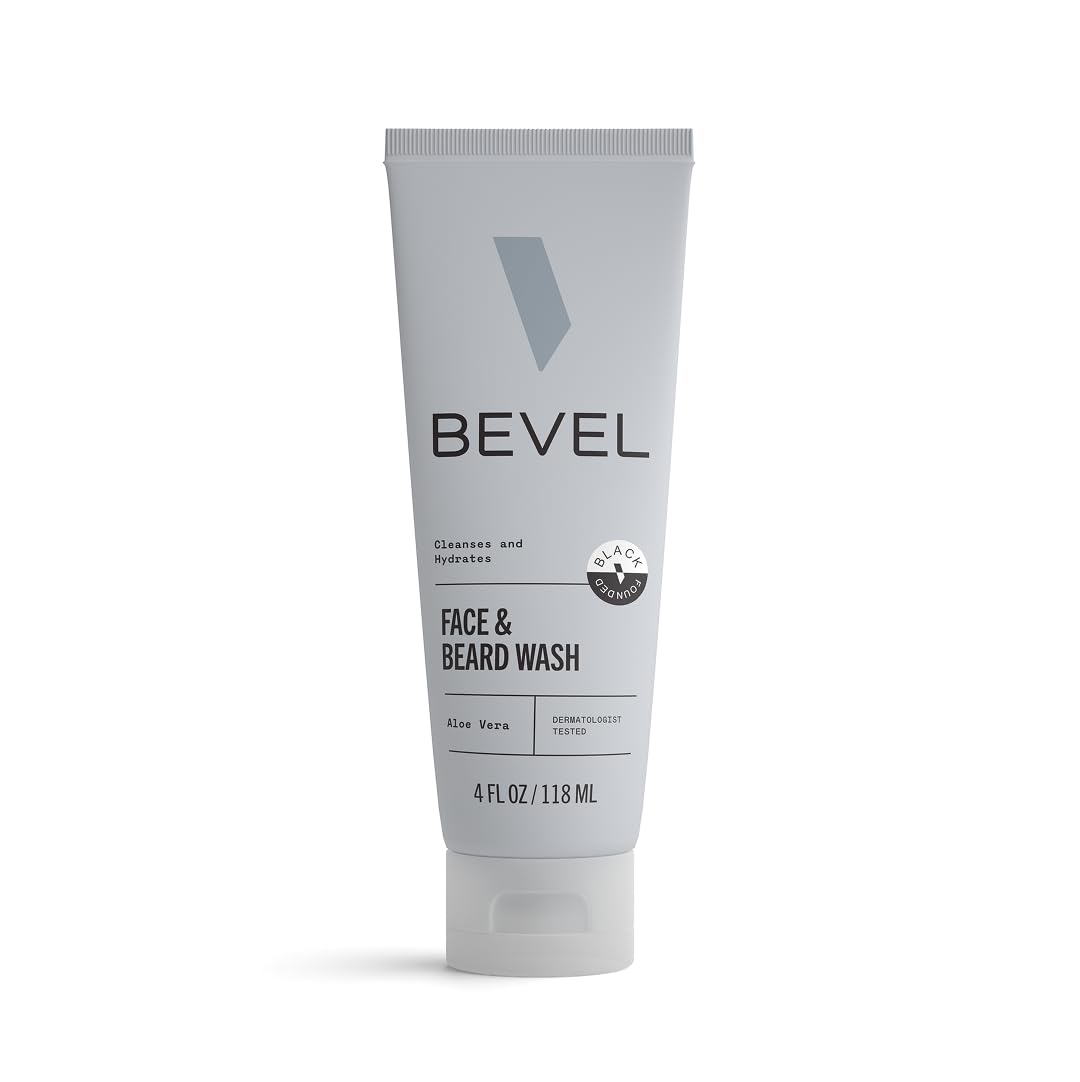 Bevel Face & Beard Wash front view with label