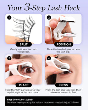 BEYELIAN Magnetic Eyelashes with model wearing them
