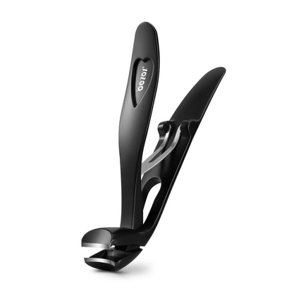 BEZOX Angled Head Toenail Clippers front view in black