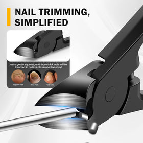 BEZOX Thick Toenail Clippers close-up of non-slip grip