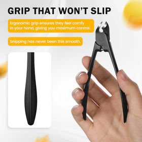 BEZOX Thick Toenail Clippers showing stainless steel construction