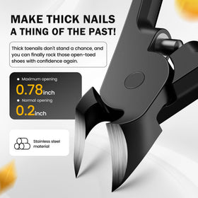 BEZOX Thick Toenail Clippers showing ultra-sharp blades
