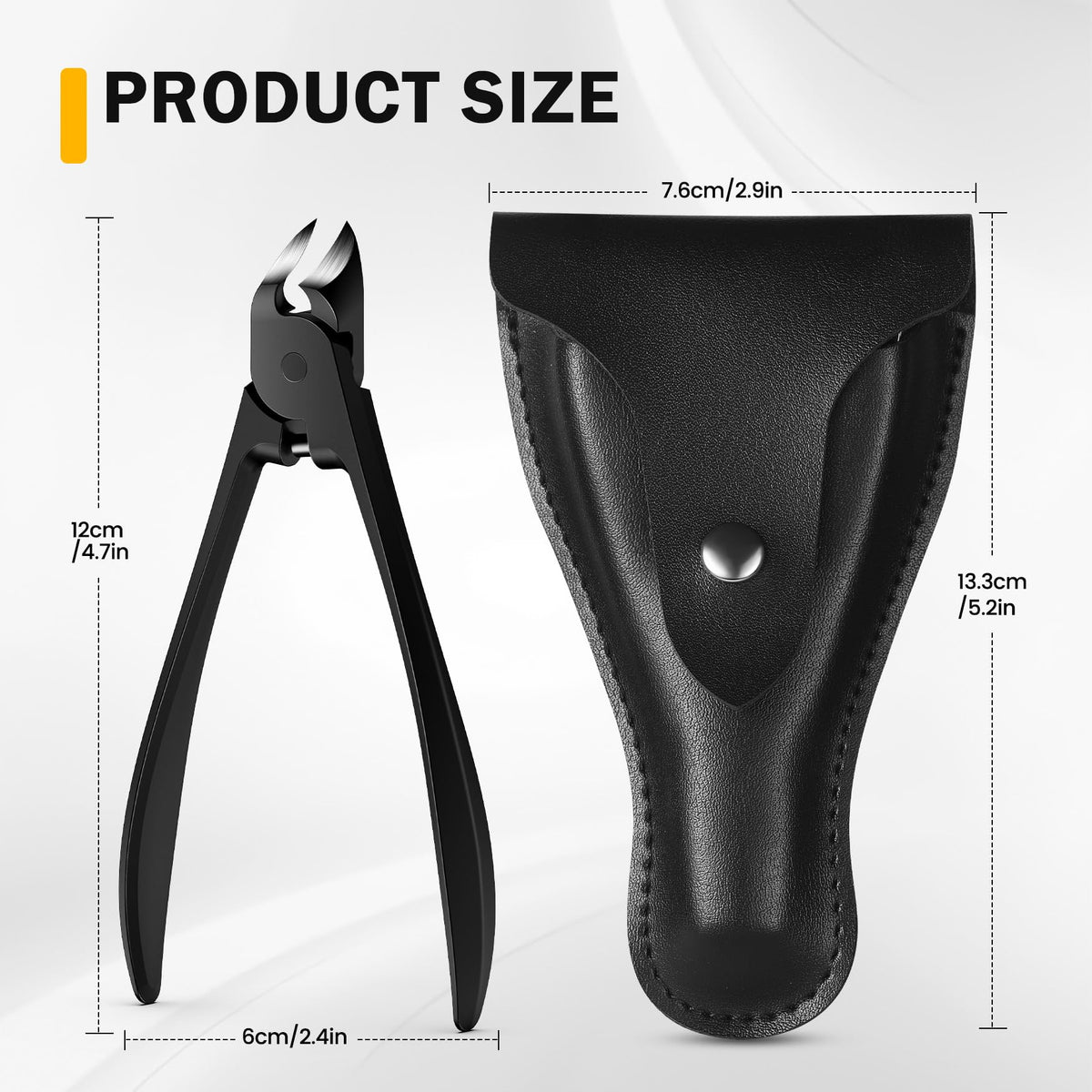 BEZOX Thick Toenail Clippers with cleaning cloth