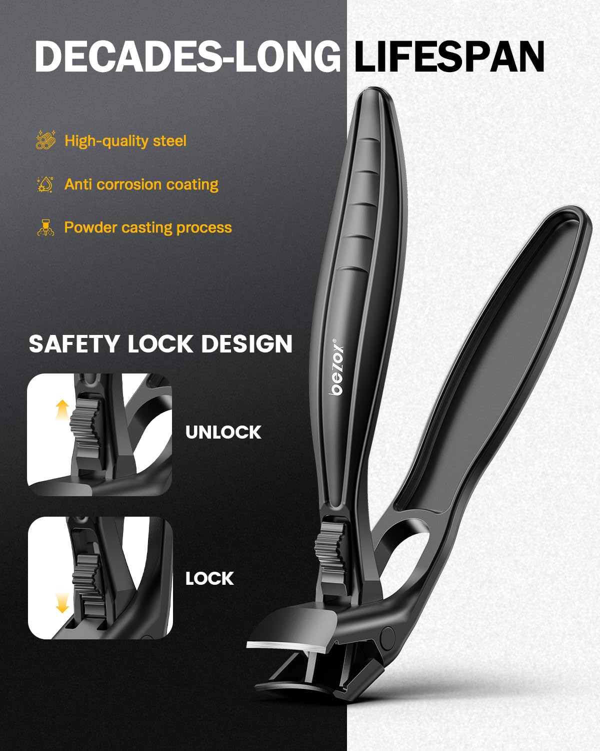 BEZOX Toe Nail Clippers in packaging