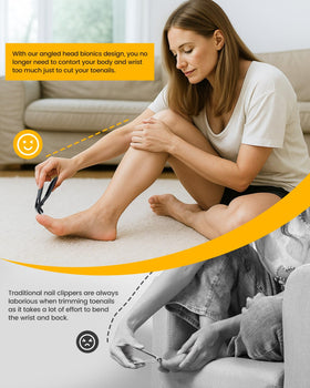 BEZOX Toe Nail Clippers showing safety lock feature