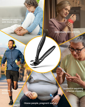 BEZOX Toe Nail Clippers wide opening for thick nails