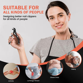 BEZOX toenail clippers in use on thick toenails
