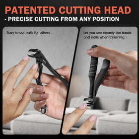 BEZOX toenail clippers showing non-slip grip