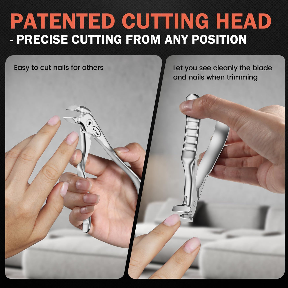 BEZOX Toenail Clippers side view showing length