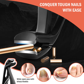 BEZOX Toenail Clippers wide jaw blades open to 0.35 inches