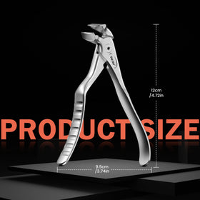 BEZOX Toenail Clippers with a measuring tape for size reference