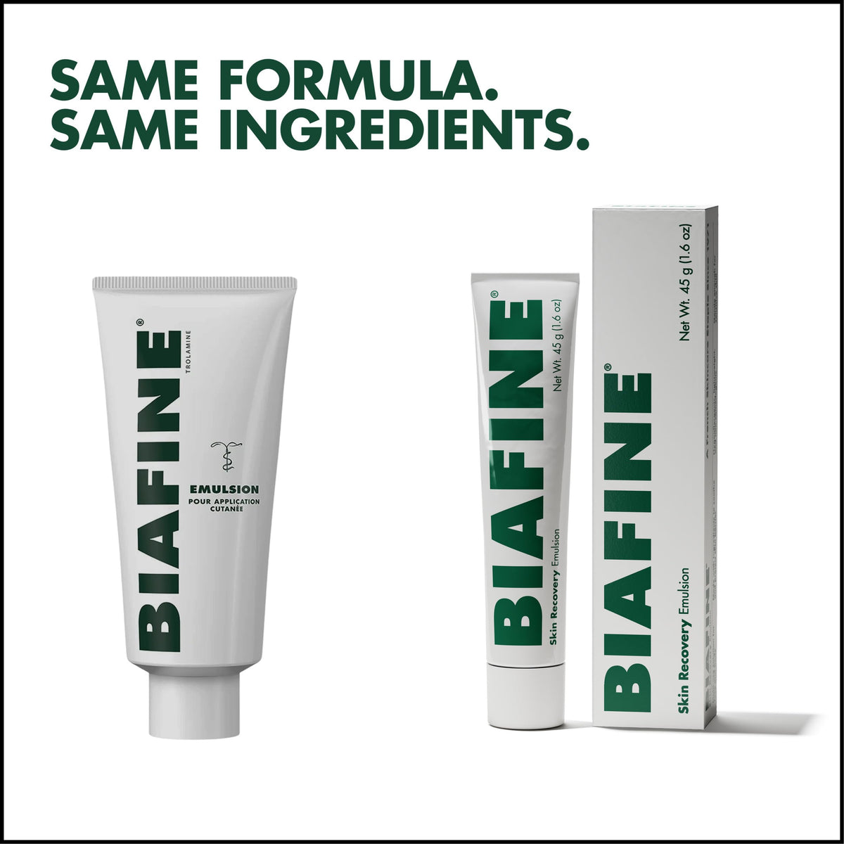 BIAFINE Skin Recovery Emulsion lifestyle scene on bathroom counter
