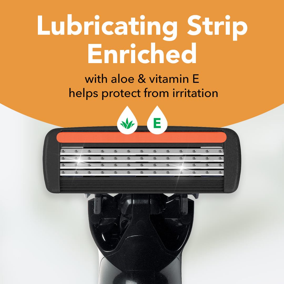 BIC Flex 4 razor with lubricating strip close-up