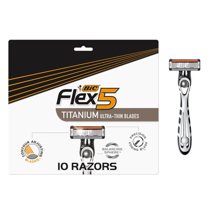 BIC Flex 5 Disposable Razors 10-Pack front view