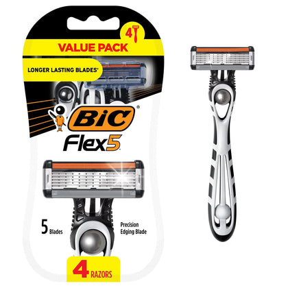 BIC Flex 5 Disposable Razors for Men pack front view