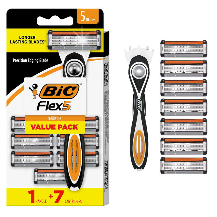 BIC Flex 5 Men's Refillable Razor handle with cartridges