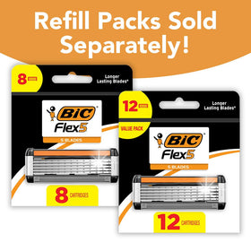 BIC Flex 5 Razor Cartridge for face, head, and body shaving