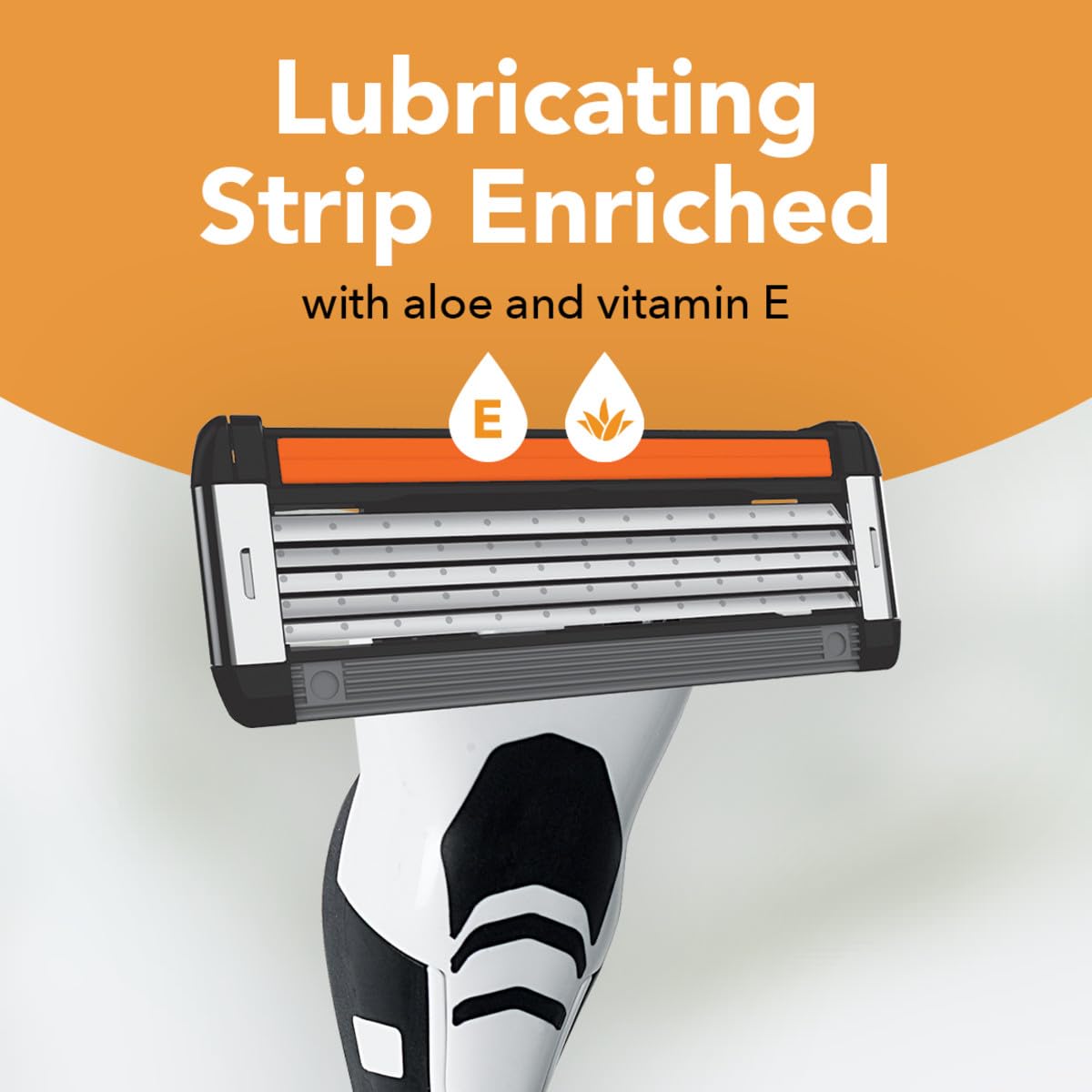 BIC Flex 5 razor lubricating strip with aloe and vitamin E