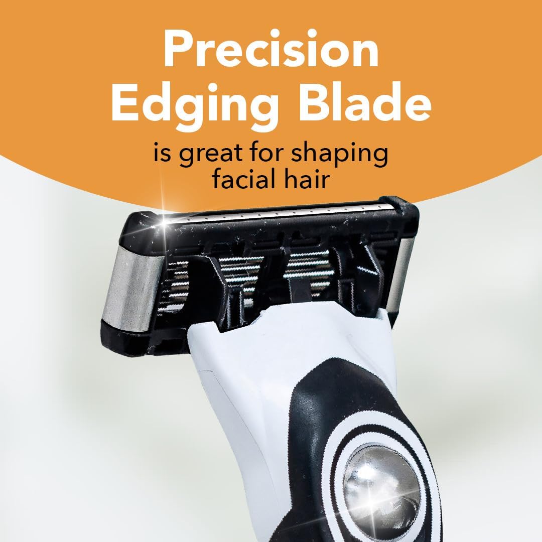 BIC Flex 5 razor showing lubricating strip with aloe