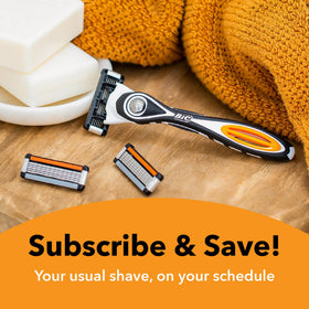 BIC Flex 5 Refillable Razor with blade cover for travel