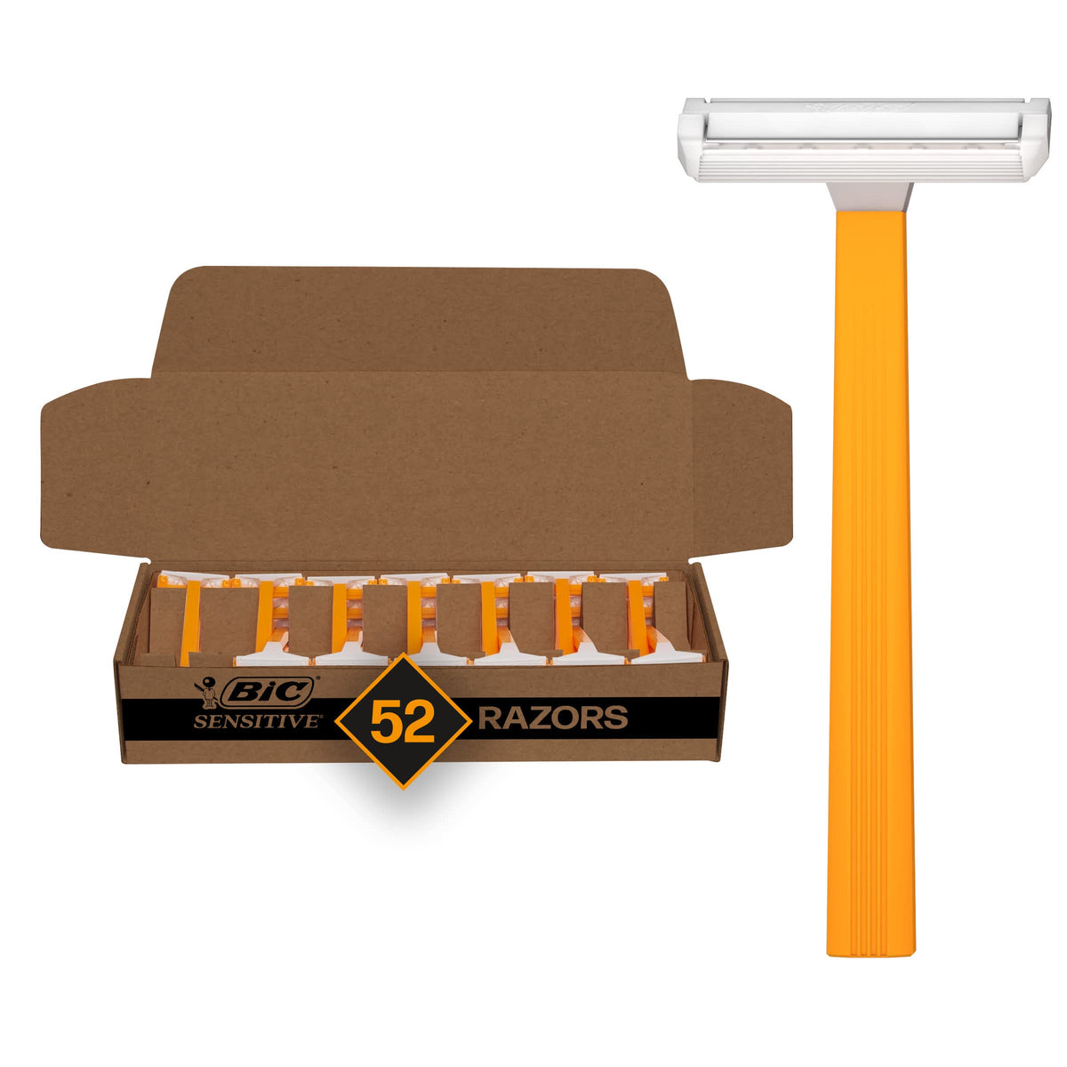 BIC Sensitive Disposable Razors 52-Pack front view