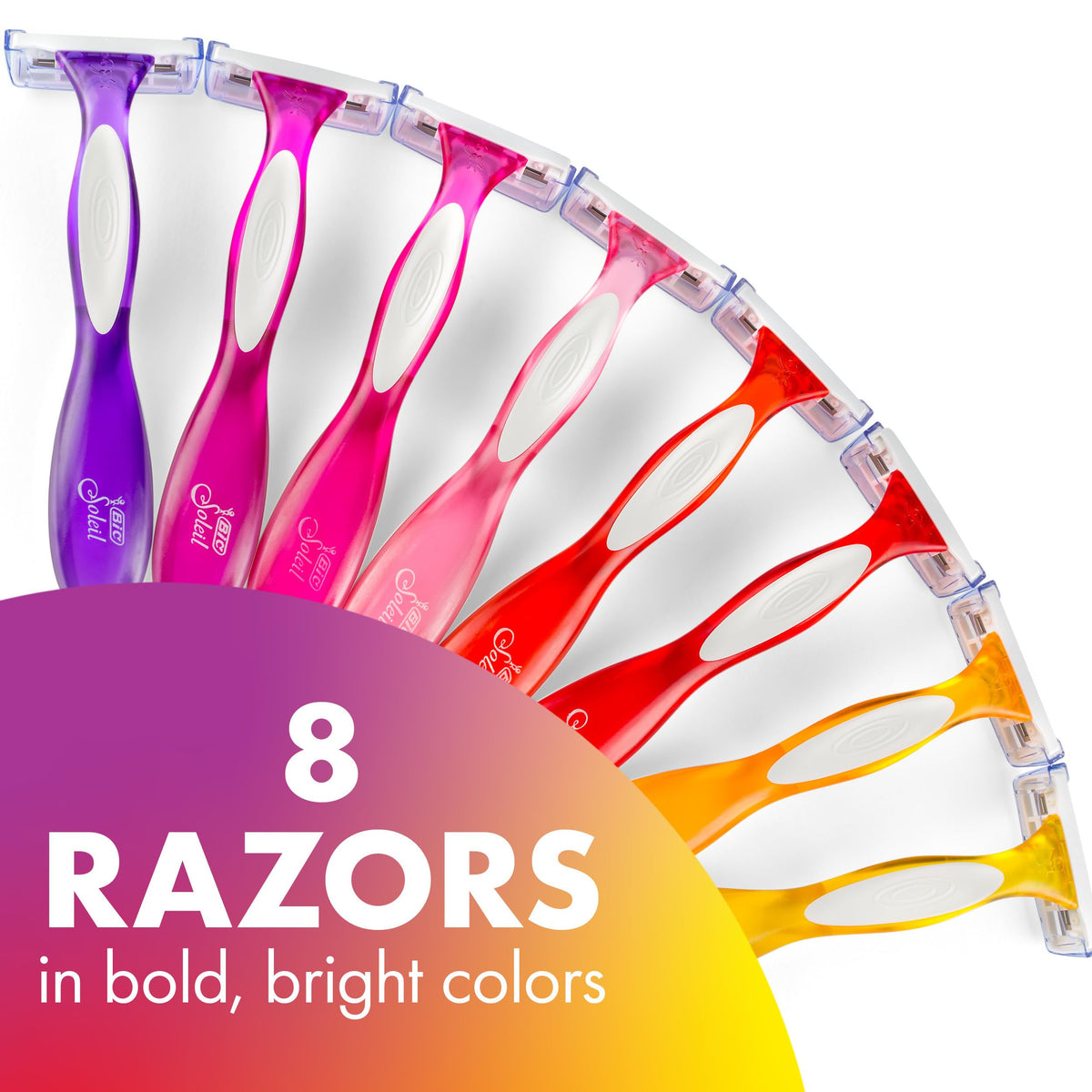 BIC Soleil 3 Colors Disposable Razor with aloe vera lubricating strip