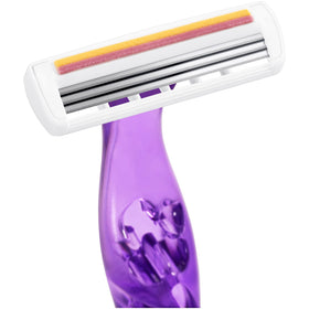 Bic Soleil 3 razors in a shower caddy