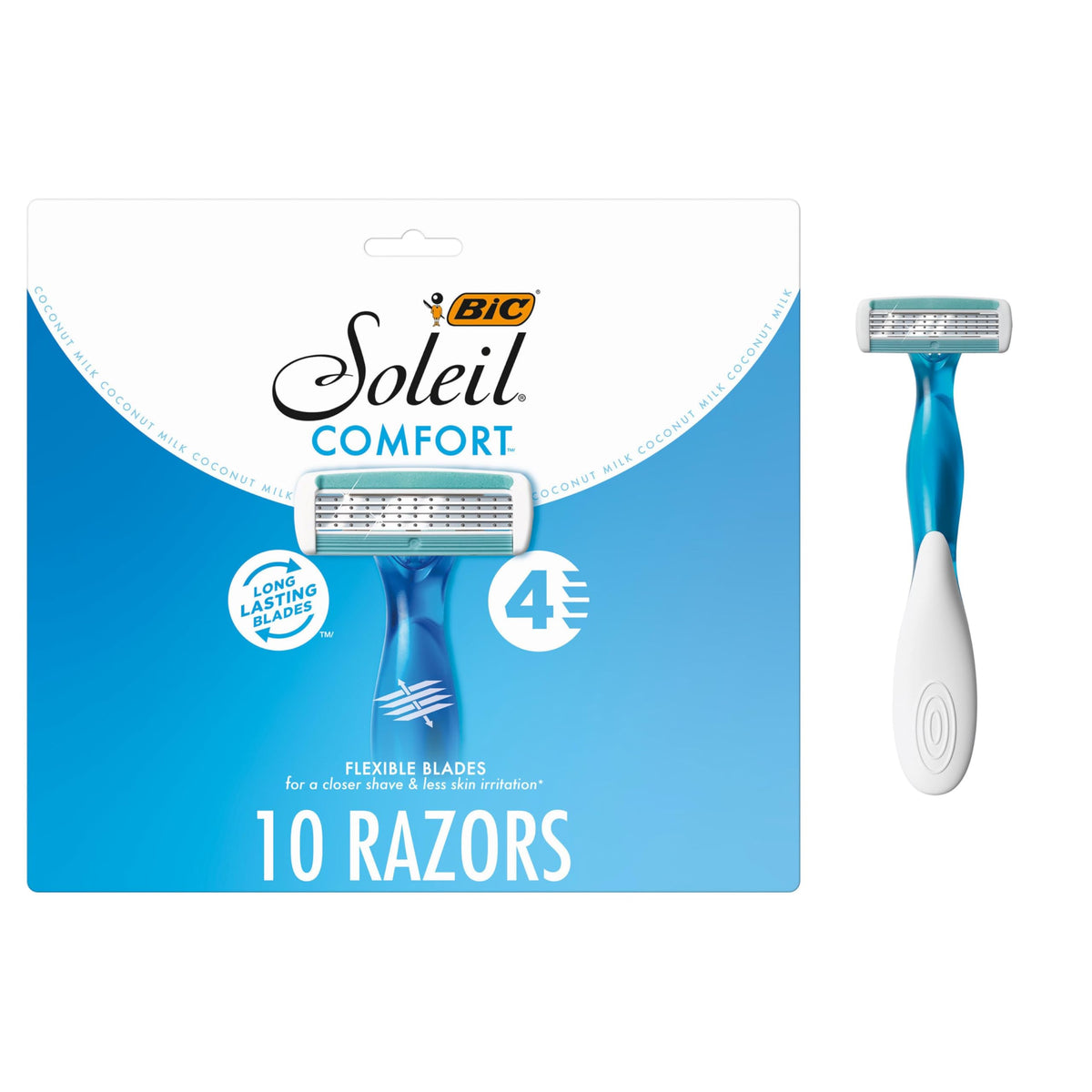 BIC Soleil 4 Disposable Razors 10-pack front view