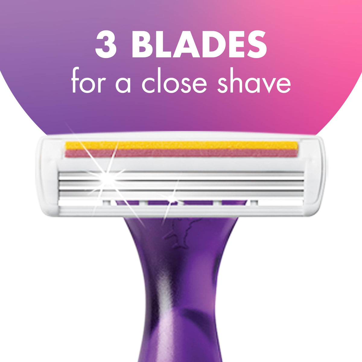 BIC Soleil Twilight Disposable Razor packaging displaying four razors