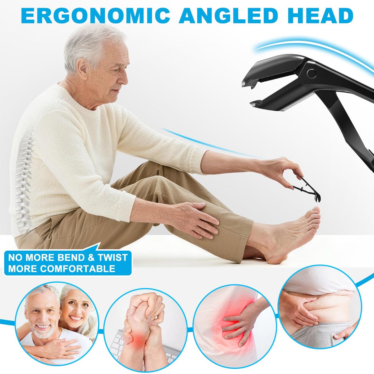 Big podiatrist toenail clipper with curved blades