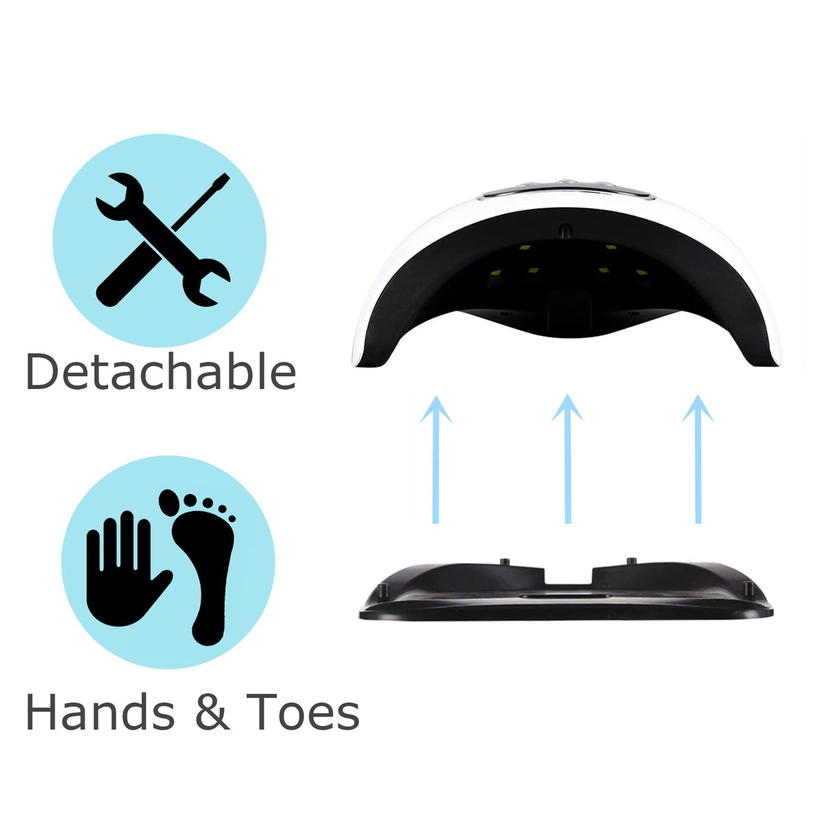 BIGBEAR UV LED Nail Lamp detachable design for easy cleaning