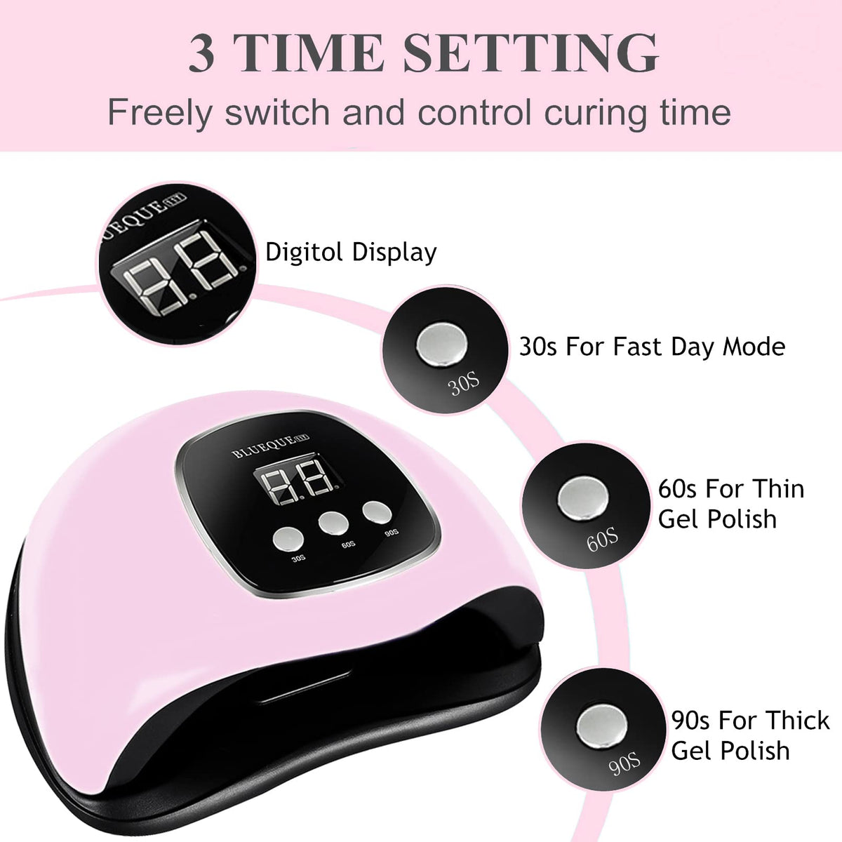 BIGBEAR UV Light for Nails in use curing gel polish