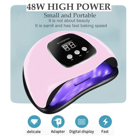 BIGBEAR UV Nail Lamp with timer settings displayed
