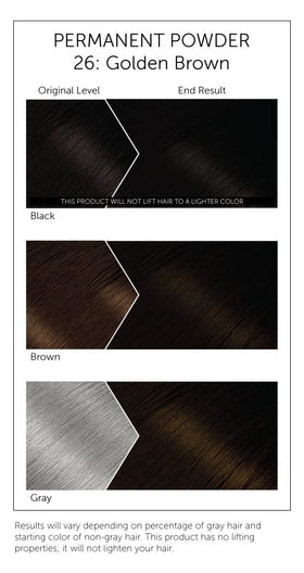 Bigen #26 Golden Brown hair colour mixed with water