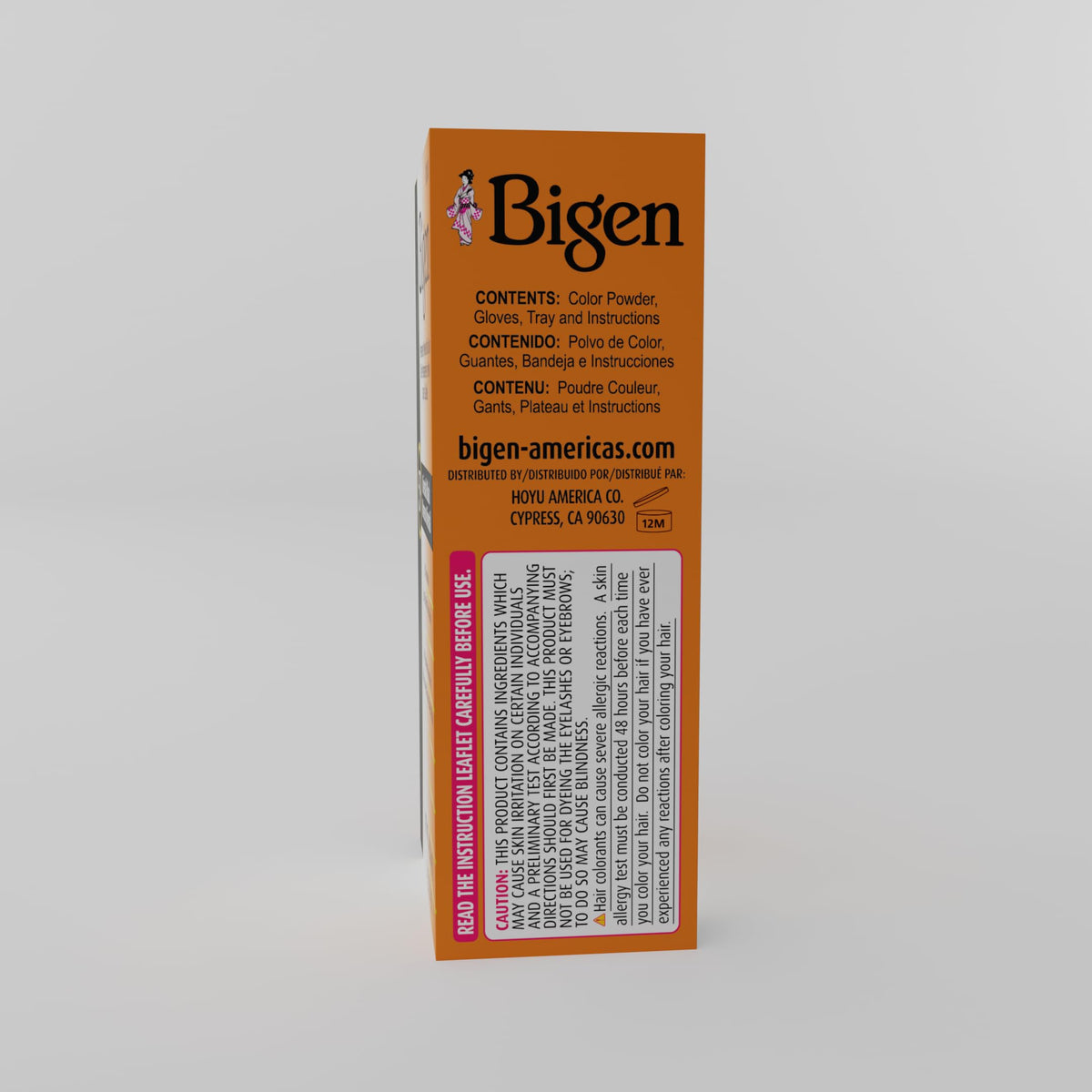 Bigen Chocolate Permanent Powder 6 Pack displayed with accessories