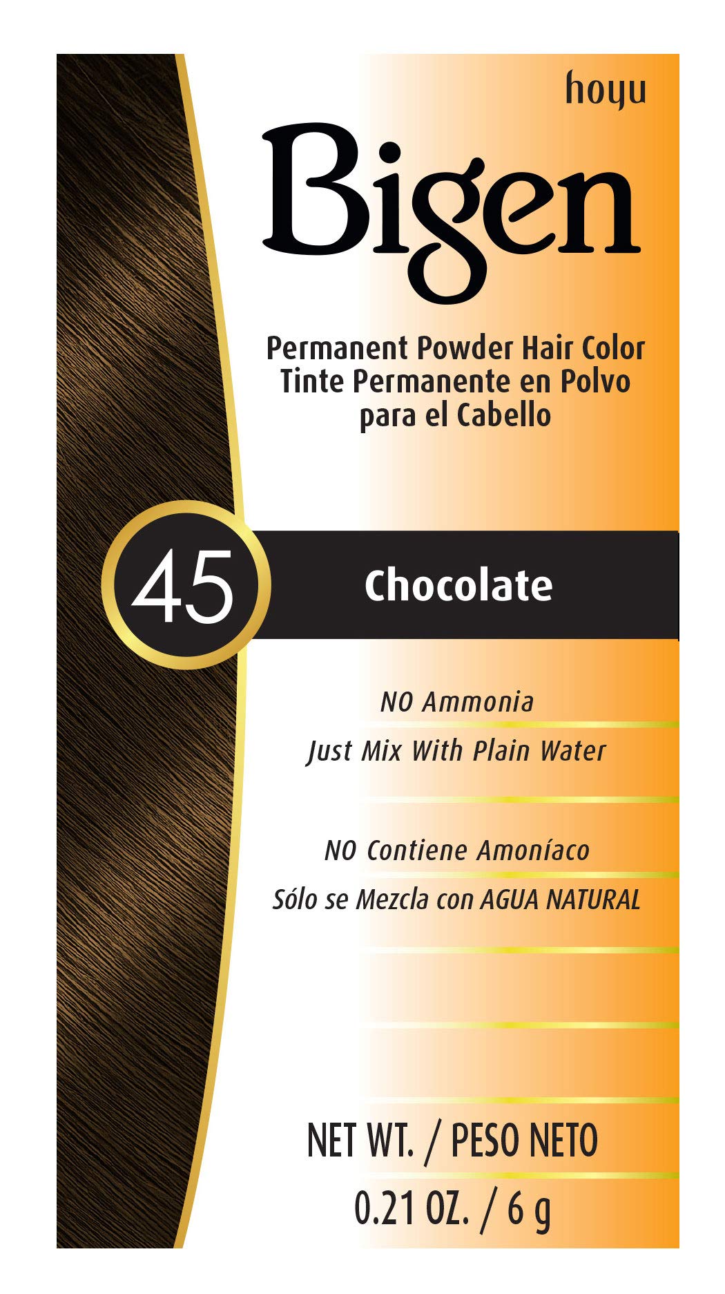 Bigen Chocolate Permanent Powder 6 Pack front view