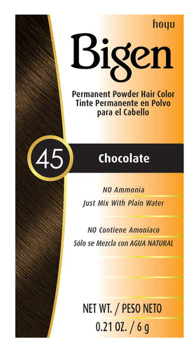 Bigen Chocolate Permanent Powder 6 Pack front view