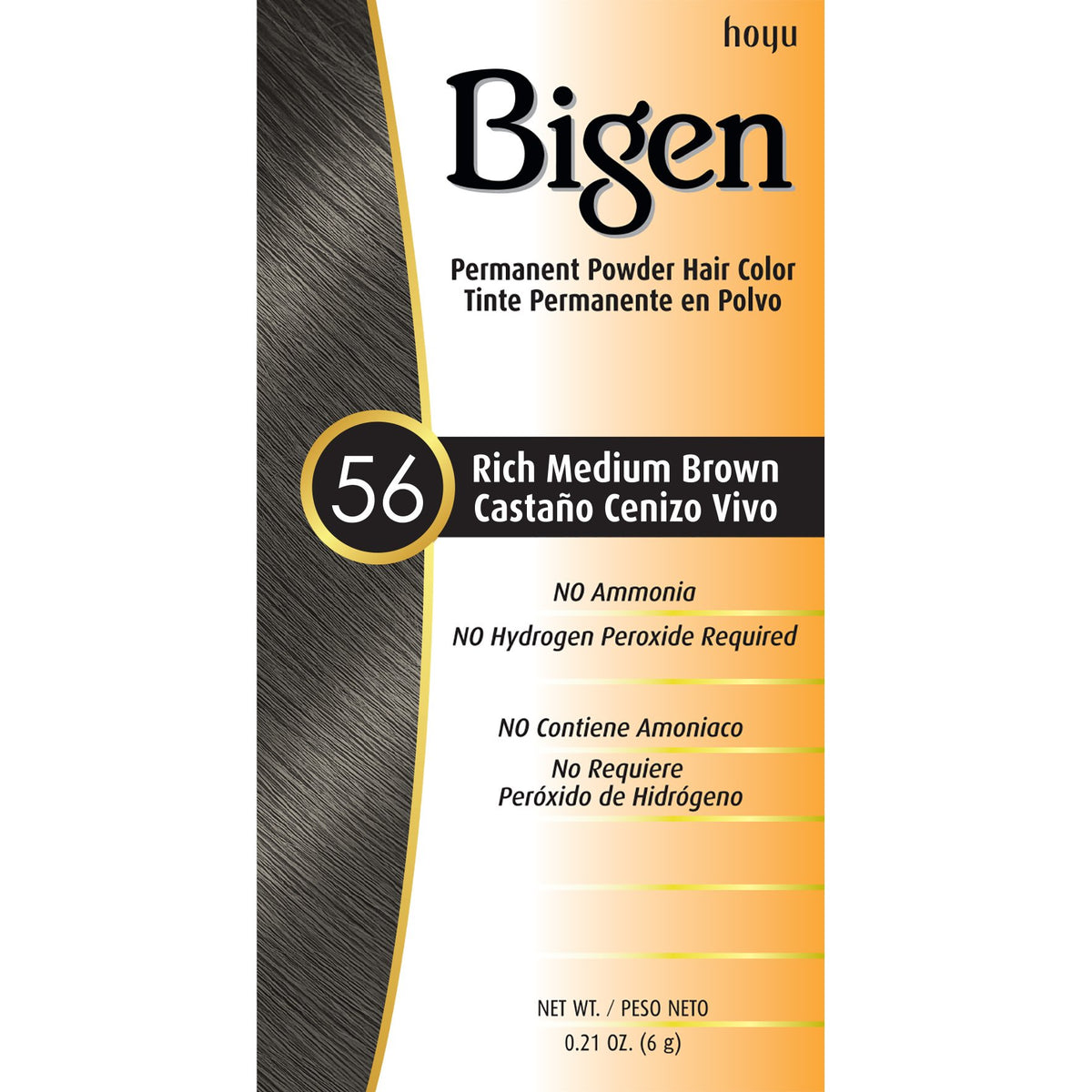 Bigen Hair Color #56 Rich Medium Brown 240g front view