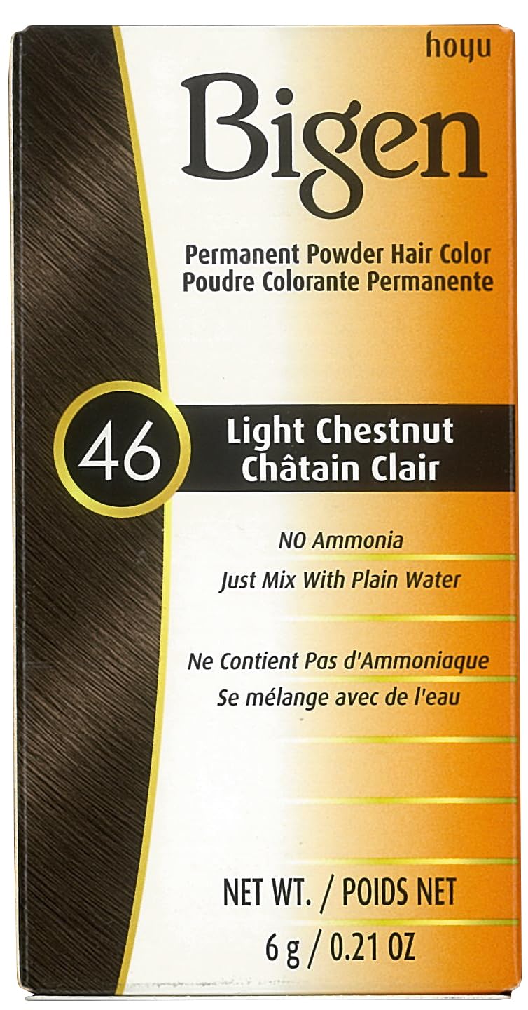 Bigen Permanent Powder Hair Color 46 Light Chestnut packaging