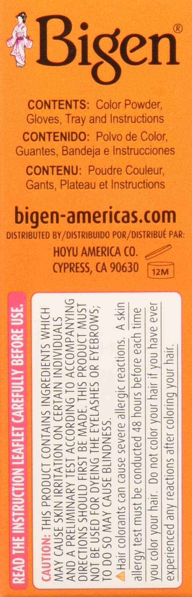 Bigen Permanent Powder Hair Color 58 Black Brown packaging
