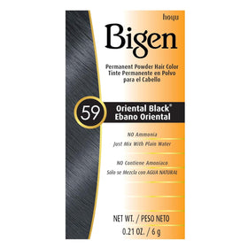 Bigen Permanent Powder Hair Color 59 Oriental Black front view