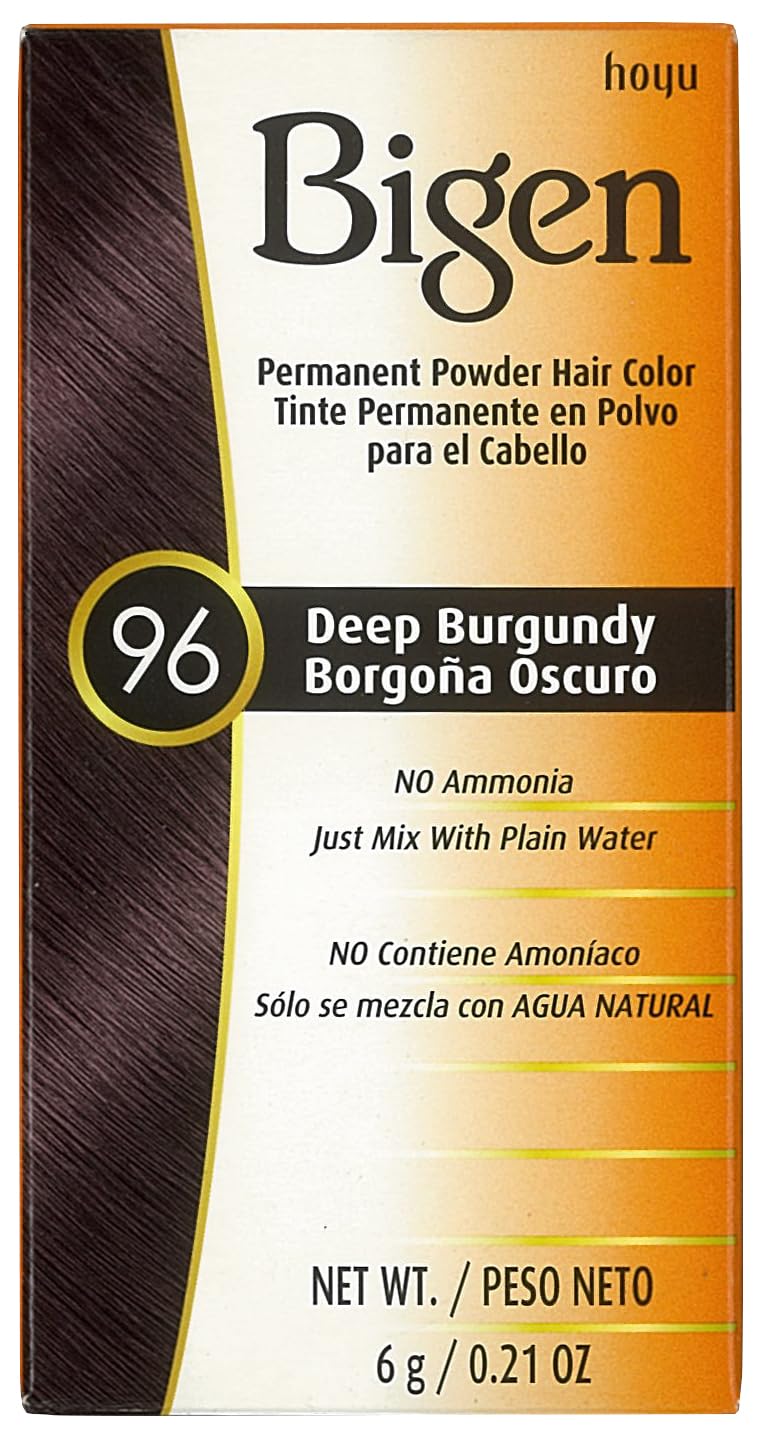 Bigen Permanent Powder Hair Color Deep Burgundy front view