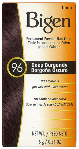 Bigen Permanent Powder Hair Color Deep Burgundy front view