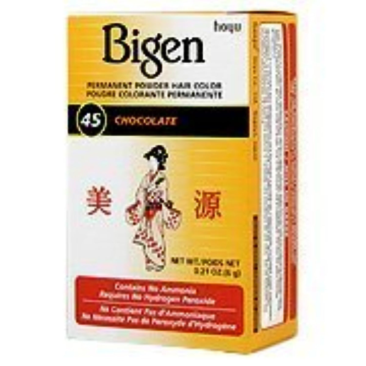 Bigen Powder Hair Color #45 Chocolate 6-pack front view