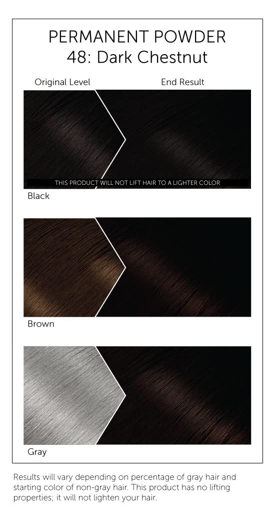 Bigen Powder Hair Color #48 Dark Chestnut application instructions