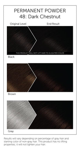 Bigen Powder Hair Color #48 Dark Chestnut application instructions