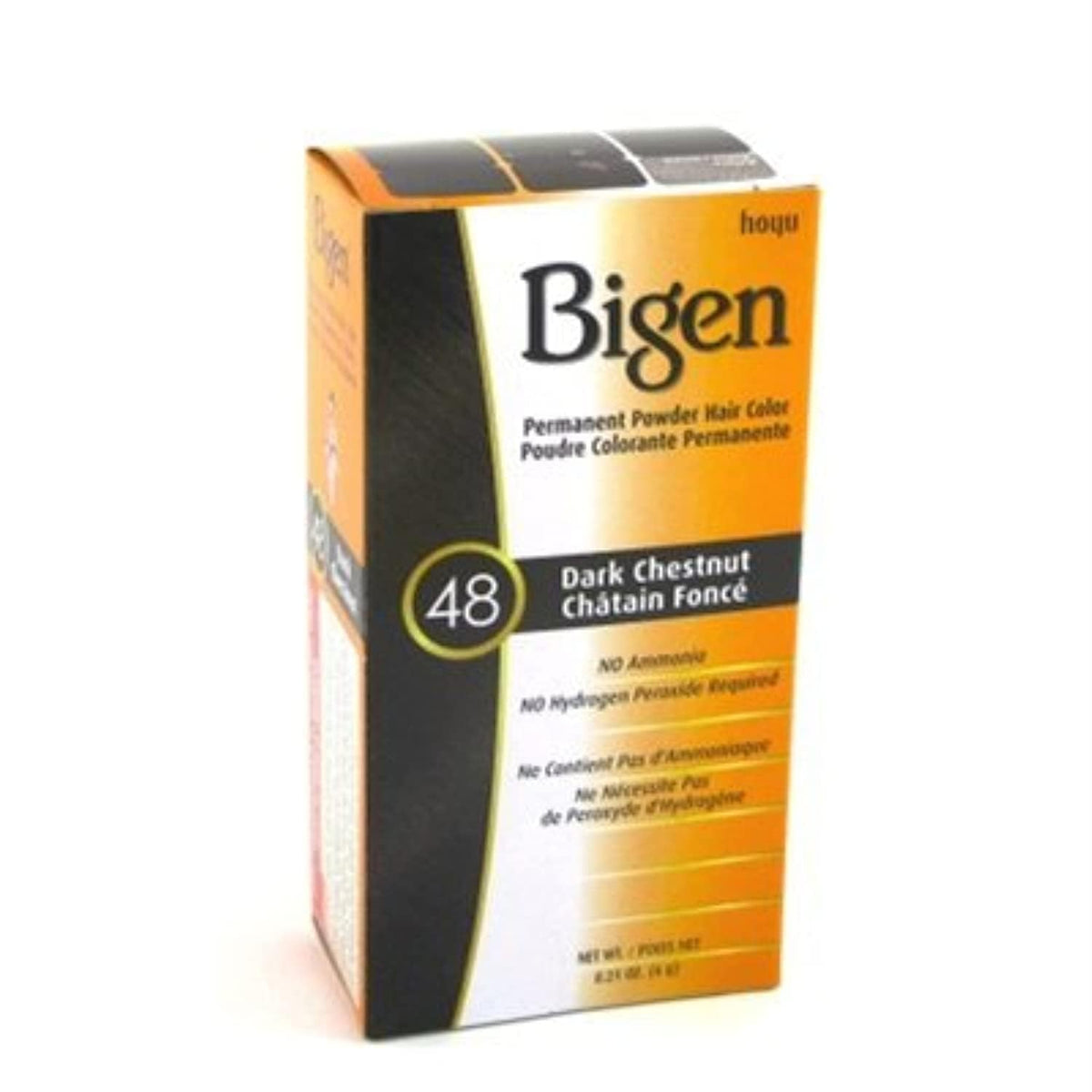 Bigen Powder Hair Color #48 Dark Chestnut front view