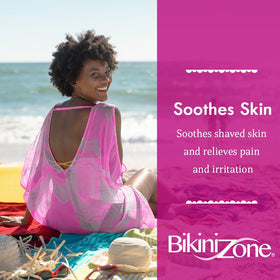 Bikini Zone After Shave Gel packaging with lidocaine