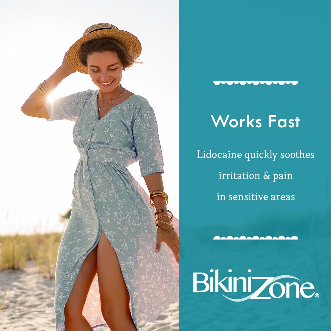 Bikini Zone gel texture on skin